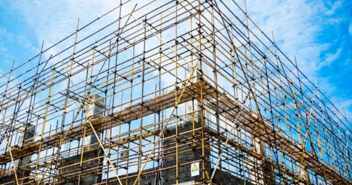 Image of a metal rods used in a construction site.