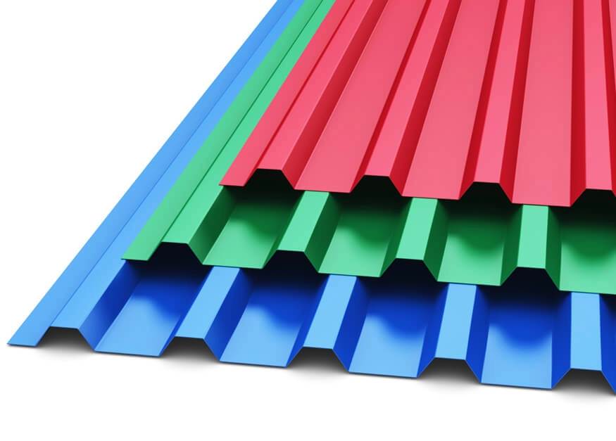 Roof cladding for industrial and commercial buildings.