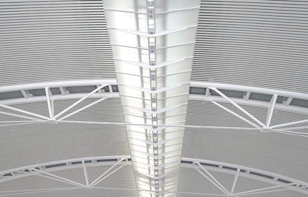 Image of pre-engineered metal products used in the airport.