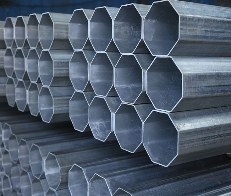 Image of stacked hollow sections.