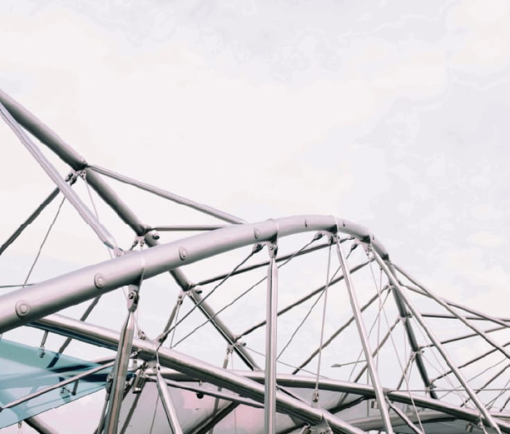 Image of the pre-fabricated metal structure.