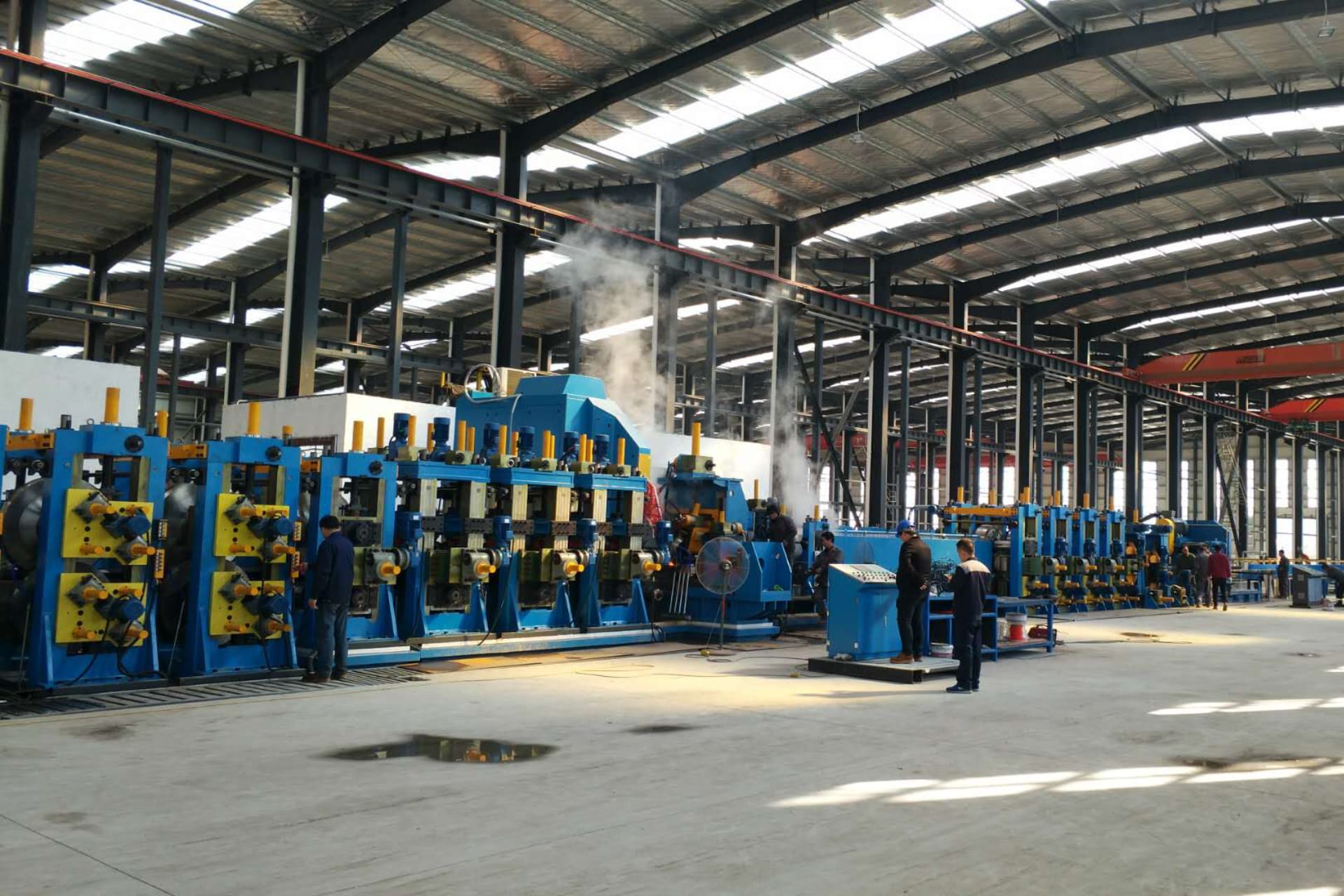 Image shows the process of metal fabrication in industry.